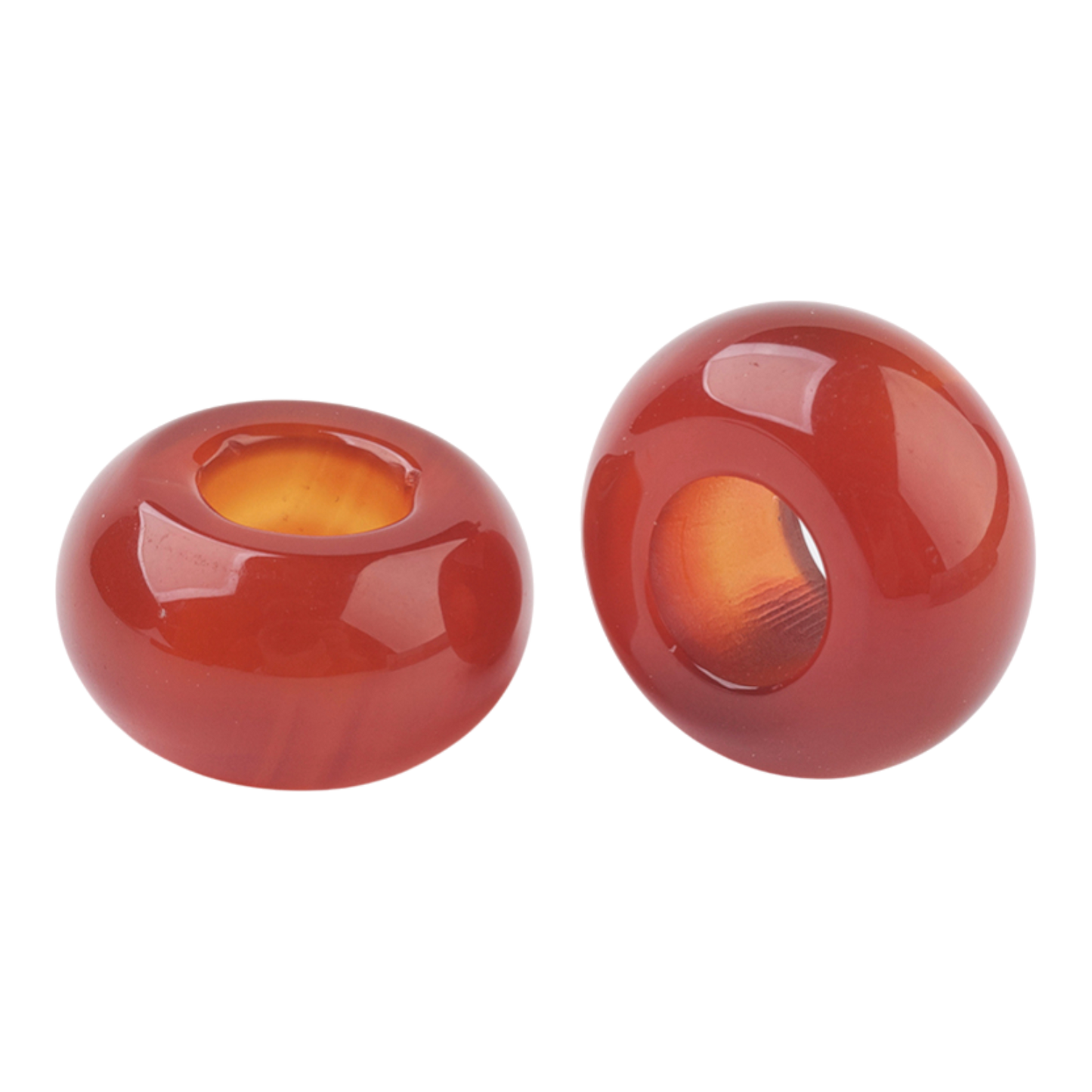 x1 Perle Européenne en Pierre Naturelle – Rondelles à Gros Trou – Ø 12 mm