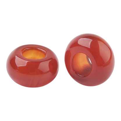 x1 Perle Européenne en Pierre Naturelle – Rondelles à Gros Trou – Ø 12 mm