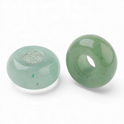 x1 Perle Européenne en Pierre Naturelle – Rondelles à Gros Trou – Ø 12 mm