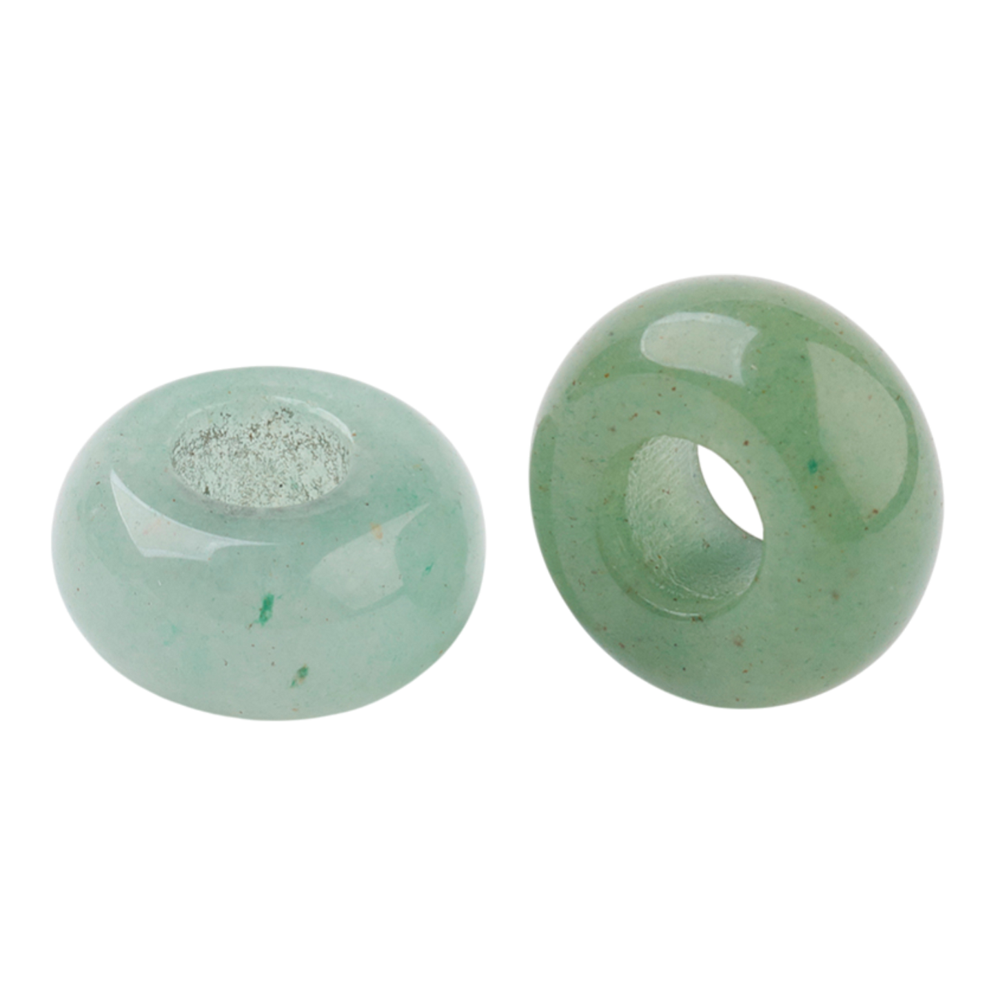 x1 Perle Européenne en Pierre Naturelle – Rondelles à Gros Trou – Ø 12 mm