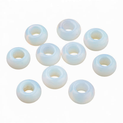 x1 Perle Européenne en Pierre Naturelle – Rondelles à Gros Trou – Ø 12 mm