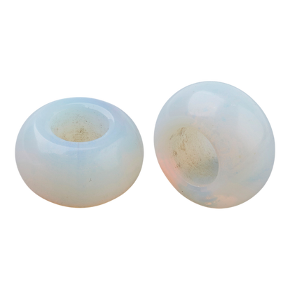 x1 Perle Européenne en Pierre Naturelle – Rondelles à Gros Trou – Ø 12 mm