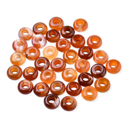 x1 Perle Européenne en Pierre Naturelle – Rondelles à Gros Trou – Ø 12 mm