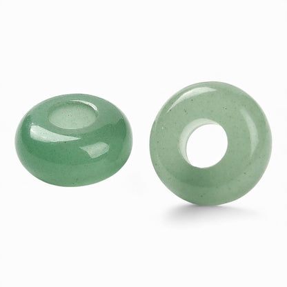 x1 Perle Européenne en Pierre Naturelle – Rondelles à Gros Trou – Ø 10 mm