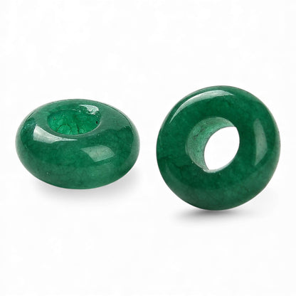 x1 Perle Européenne en Pierre Naturelle – Rondelles à Gros Trou – Ø 10 mm