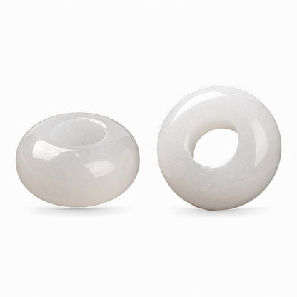 x1 Perle Européenne en Pierre Naturelle – Rondelles à Gros Trou – Ø 10 mm