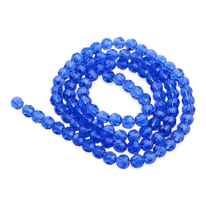 x1 Fil de Perles en Verre Facettées – 8 mm – Couleurs au choix (32 facettes)