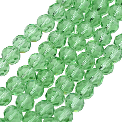 x1 Fil de Perles en Verre Facettées – 8 mm – Couleurs au choix (32 facettes)