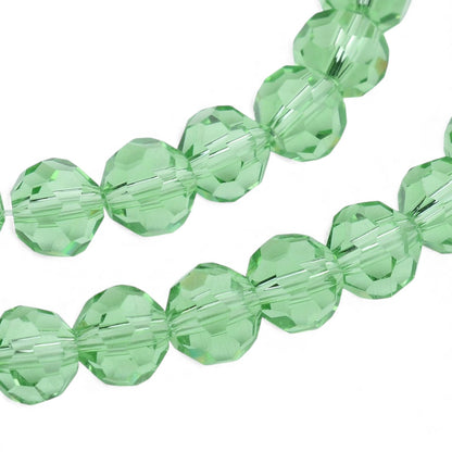 x1 Fil de Perles en Verre Facettées – 8 mm – Couleurs au choix (32 facettes)