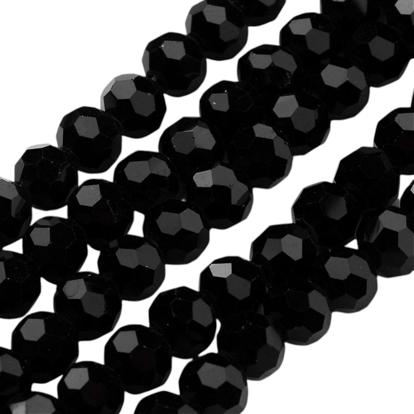 x1 Fil de Perles en Verre Facettées – 8 mm – Couleurs au choix (32 facettes)