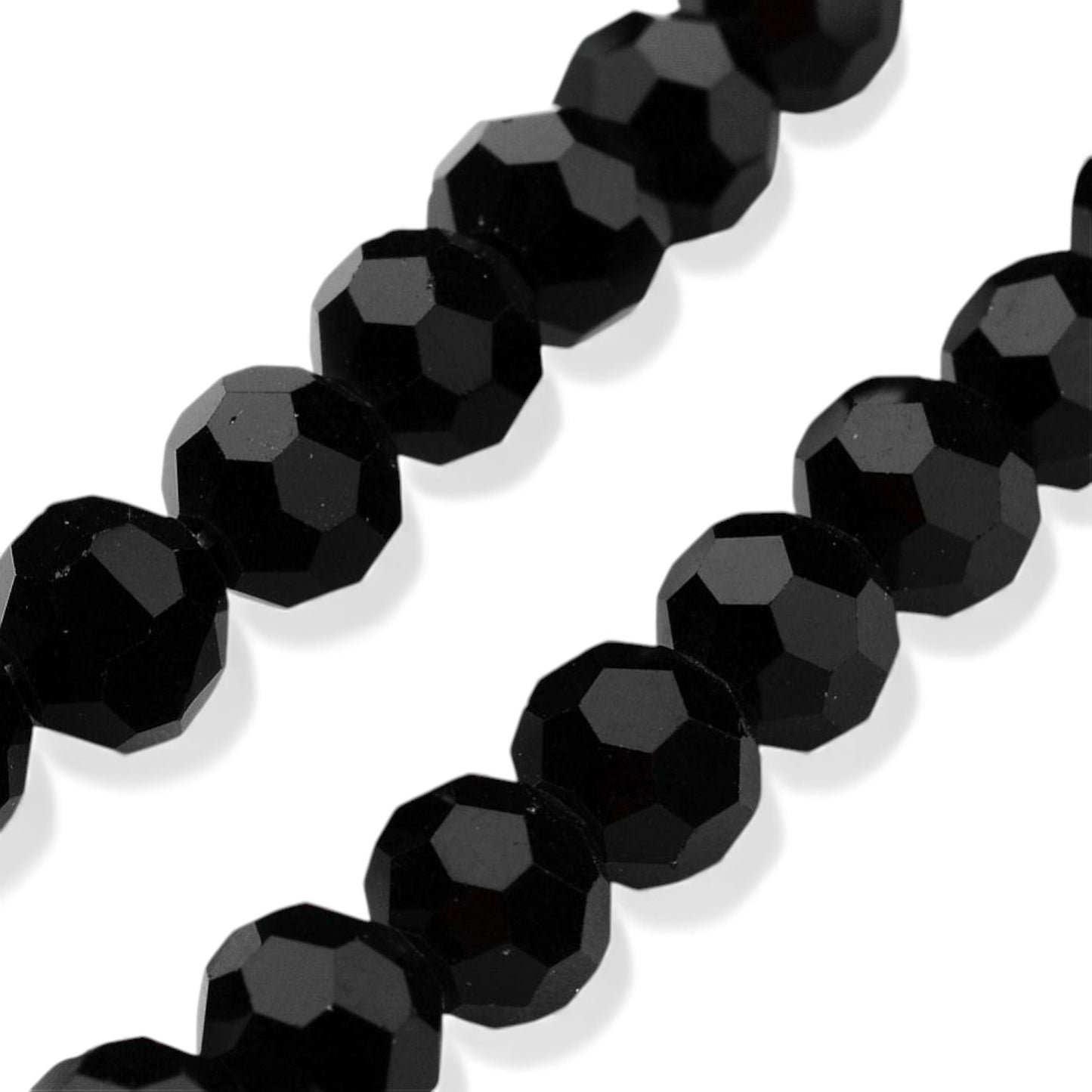 x1 Fil de Perles en Verre Facettées – 8 mm – Couleurs au choix (32 facettes)