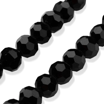 x1 Fil de Perles en Verre Facettées – 8 mm – Couleurs au choix (32 facettes)