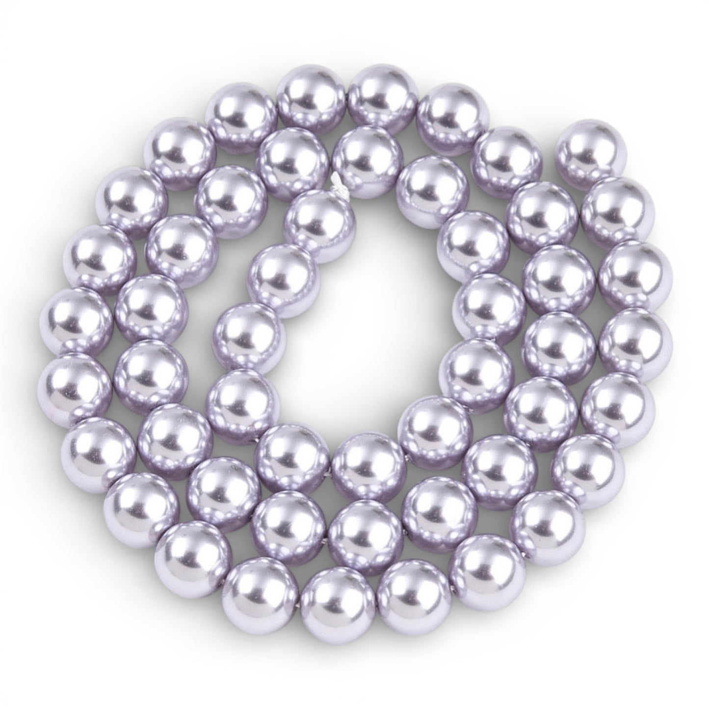 Fil de Perles Rondes en Verre Nacrées – 8 ou 6 mm – Couleurs au choix