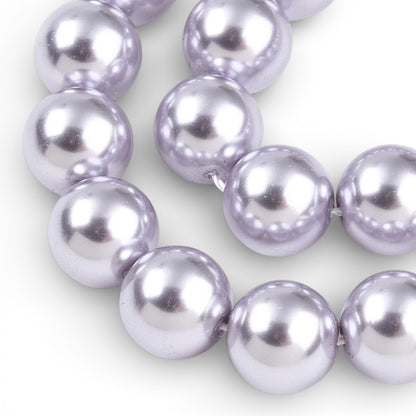 Fil de Perles Rondes en Verre Nacrées – 8 ou 6 mm – Couleurs au choix