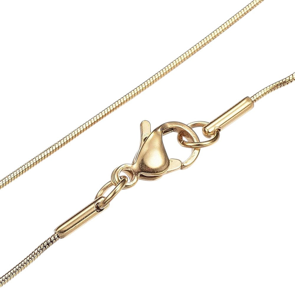 Collier chaîne serpent en acier inoxydable 304 – 46 cm - Ø 0,9 mm