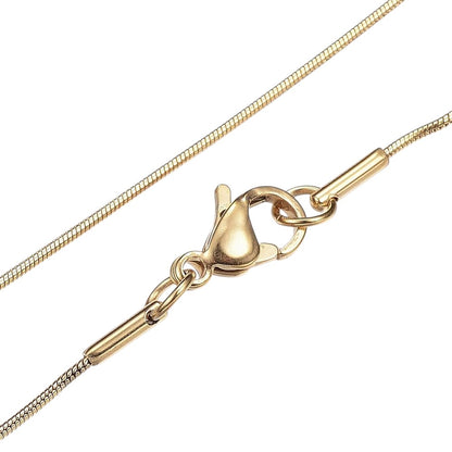 Collier chaîne serpent en acier inoxydable 304 – 46 cm - Ø 0,9 mm