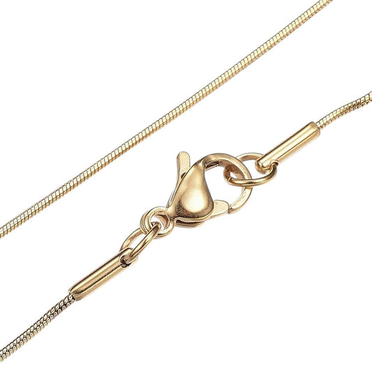 Collier chaîne serpent en acier inoxydable 304 – 46 cm - Ø 0,9 mm