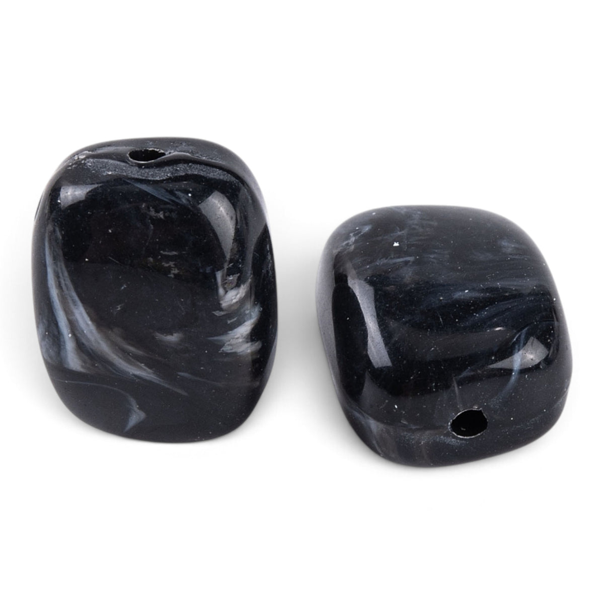 x10 Perles Acryliques Imitation Jade – Rectangulaires – 13x11mm – 3 couleurs