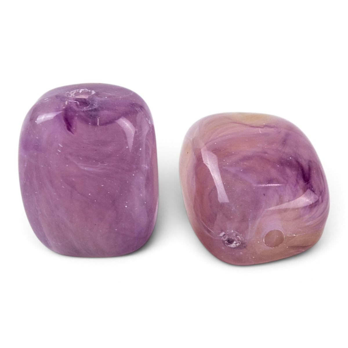 x10 Perles Acryliques Imitation Jade – Rectangulaires – 13x11mm – 3 couleurs