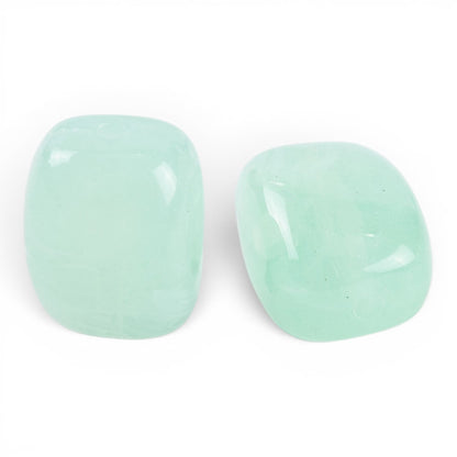 x10 Perles Acryliques Imitation Jade – Rectangulaires – 13x11mm