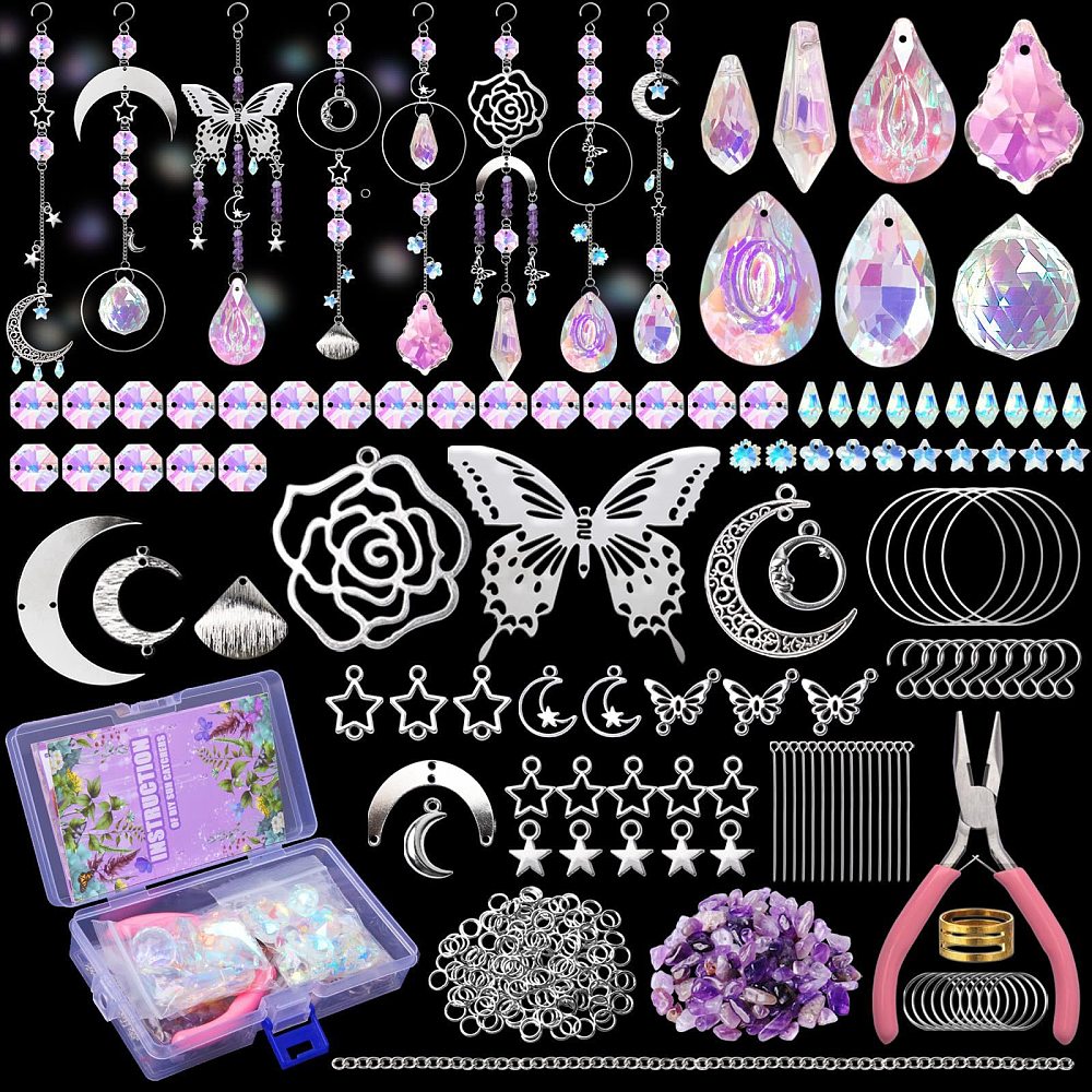 Kit Créatif Attrapes Soleil en Cristal de Verre – Acier Inoxydable – ≈10 créations