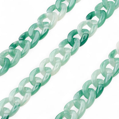 x70 cm Chaîne Gourmette en Acrylique – Tons Naturels