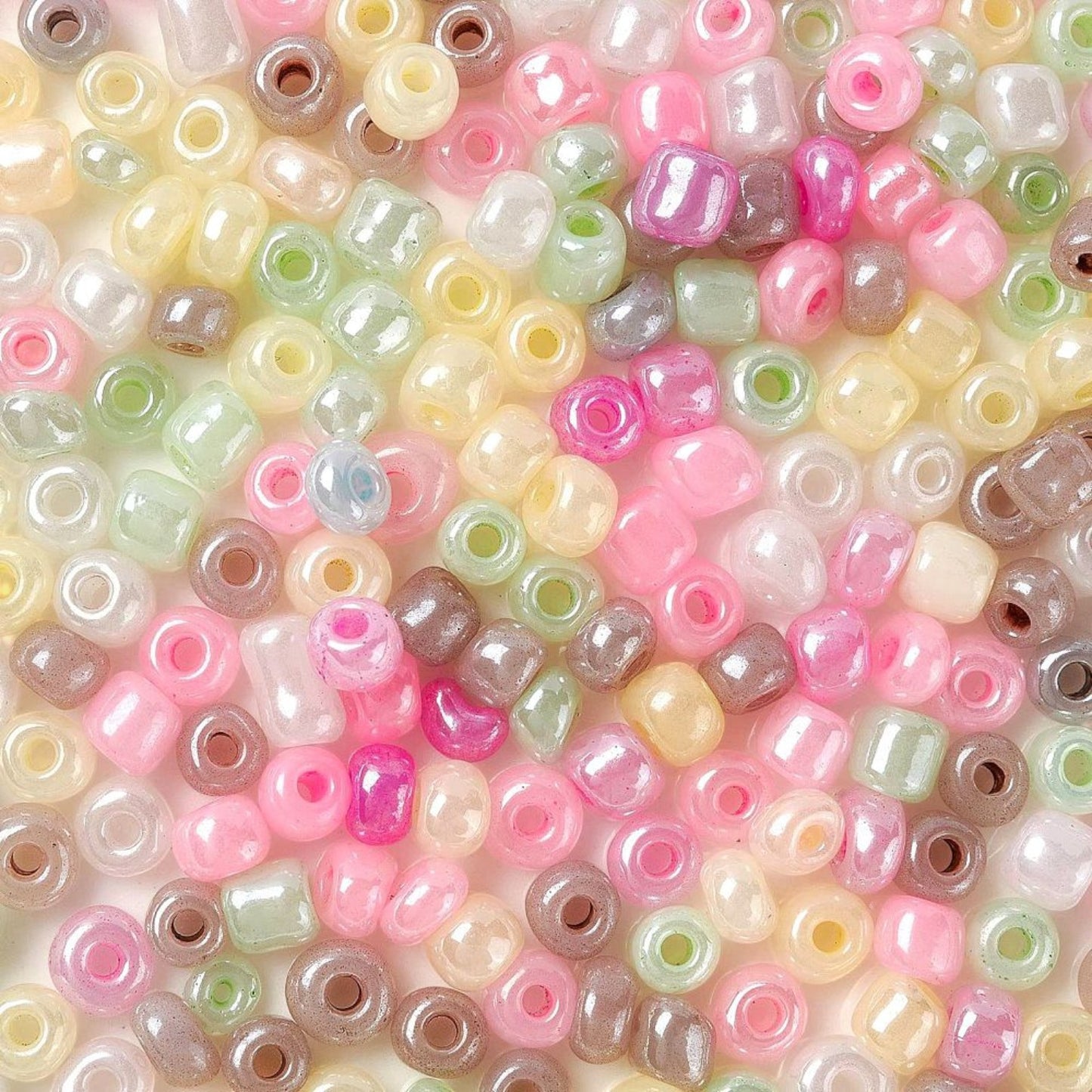 x20g Perles de rocaille en verre 3,5/4mm – Multicolore pastel