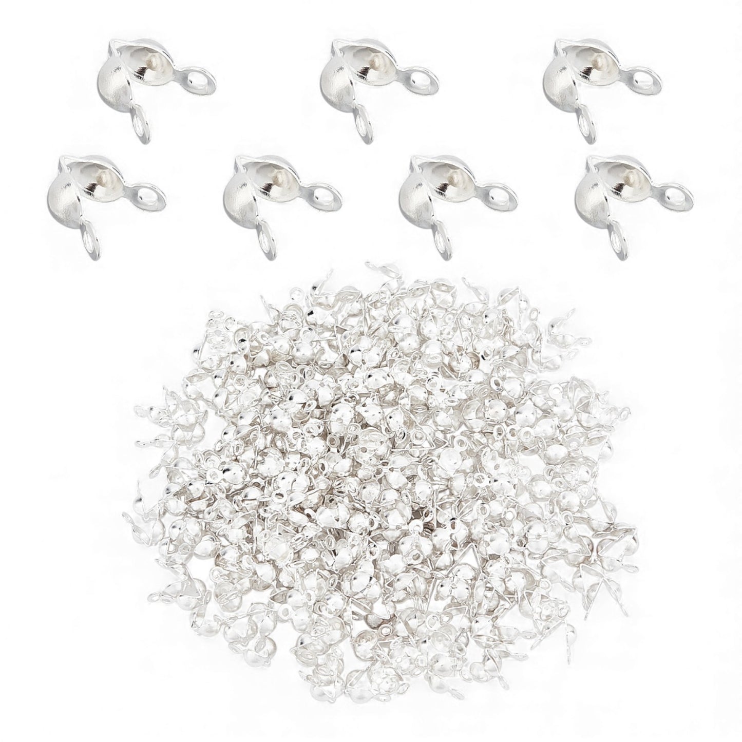 x10 – Cache-nœuds / Cache perles à écraser en Acier Inoxydable 304