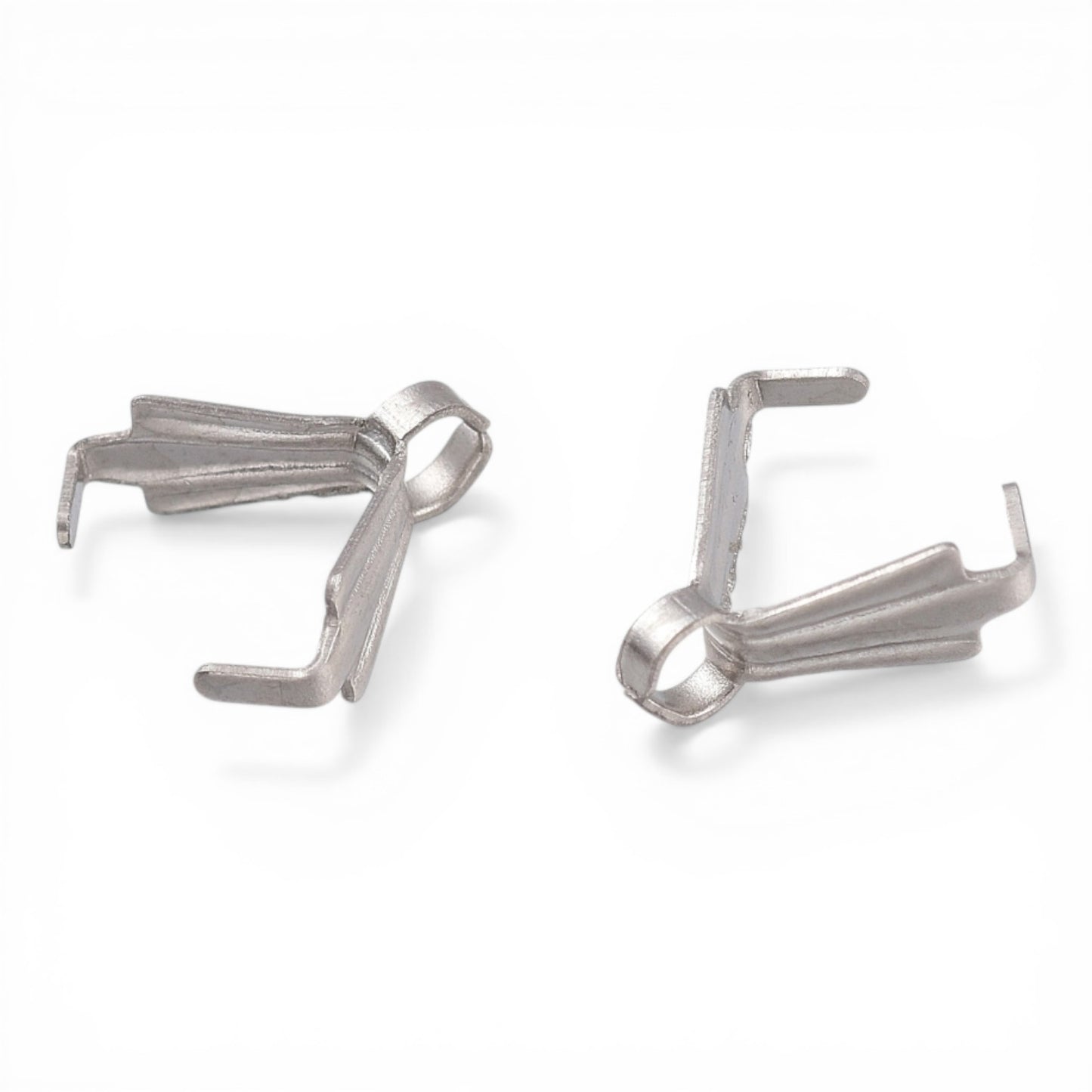 Lot de 2 Bélières 1 Niveau en Acier Inoxydable 304 – Doré ou Acier – 8 mm