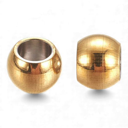 x10 Perles d’Espacement en Acier Inoxydable 304 – 4 ou 6 mm