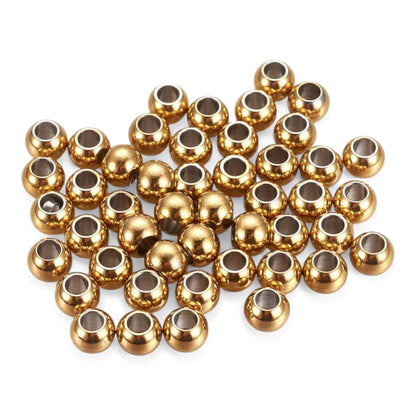 x10 Perles d’Espacement en Acier Inoxydable 304 – 4 ou 6 mm