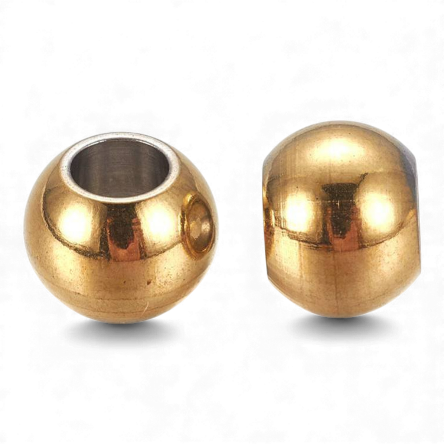 x10 Perles d’Espacement en Acier Inoxydable 304 – 4 ou 6 mm