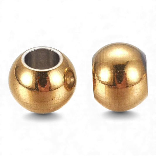 x10 Perles d’Espacement en Acier Inoxydable 304 – 4 ou 6 mm