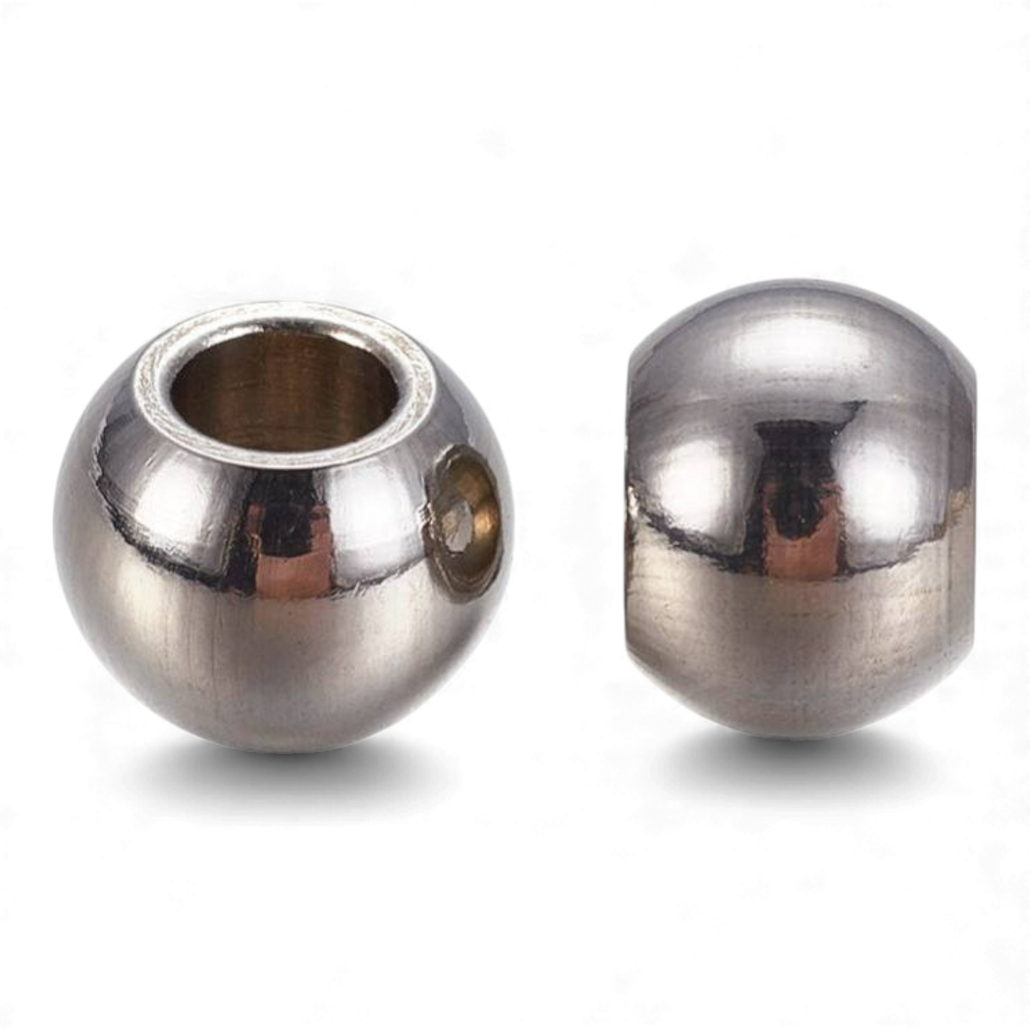 x10 Perles d’Espacement en Acier Inoxydable 304 – 4 ou 6 mm