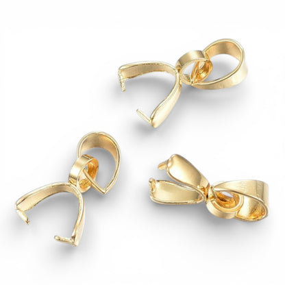 x2 Bélières en Acier Inoxydable 304 Dorée – 9 mm