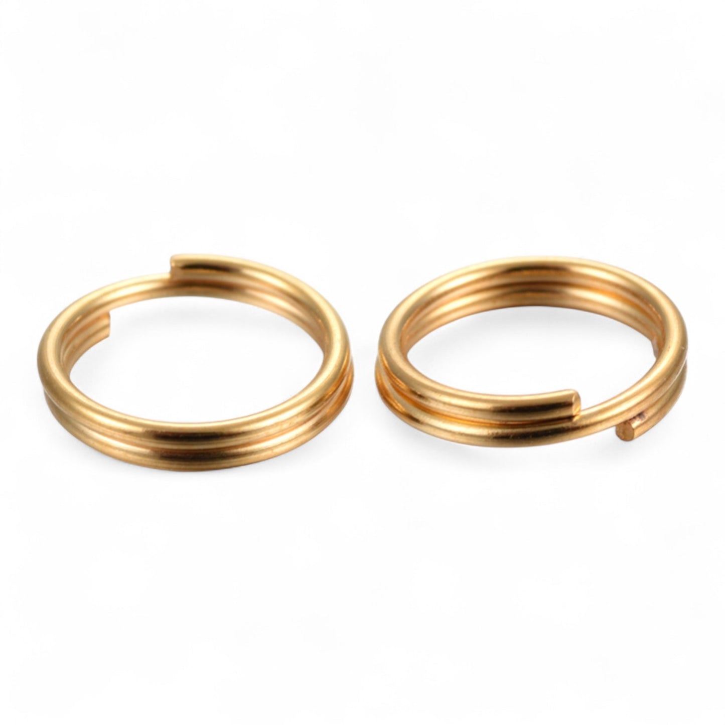 x20 Anneaux Doubles Ouverts en Acier Inoxydable 304 Plaqués Or 18K – 5 mm
