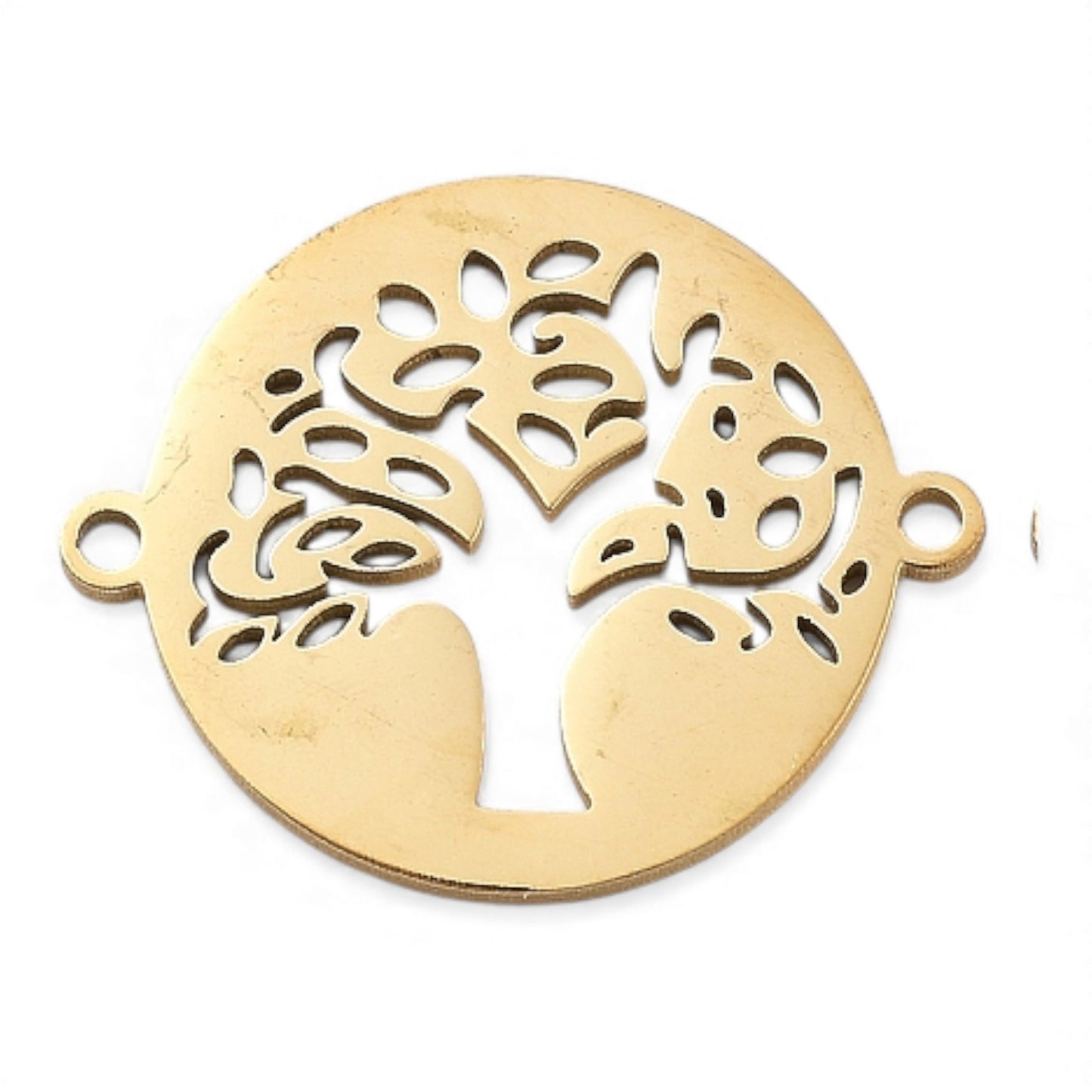 x1 Breloque Connecteur Arbre de Vie – Acier Inoxydable 304 – 19×15,5 mm