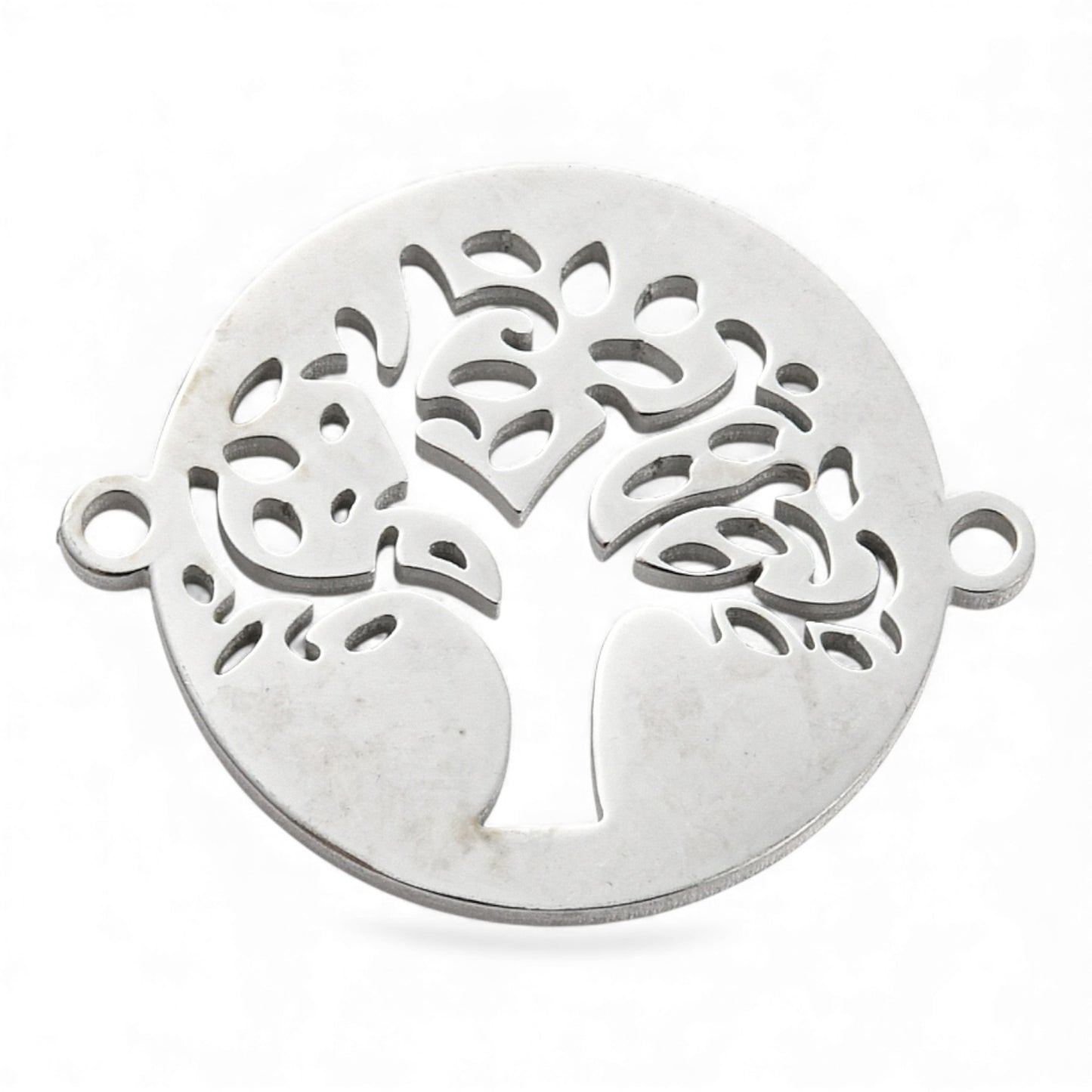 x1 Breloque Connecteur Arbre de Vie – Acier Inoxydable 304 – 19×15,5 mm