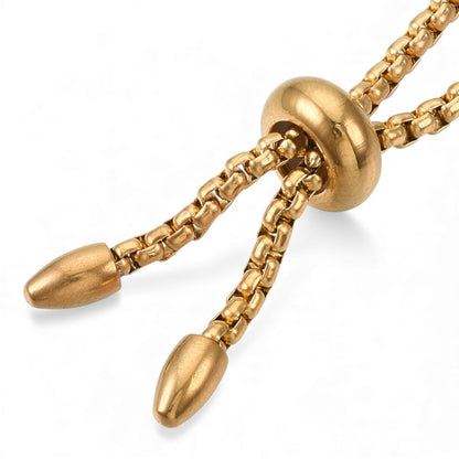 Bracelet coulissant réglable en acier inoxydable 304 - Doré ou Argenté