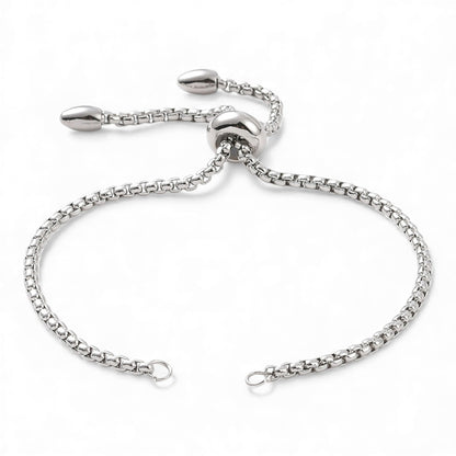 Bracelet coulissant réglable en acier inoxydable 304 - Doré ou Argenté