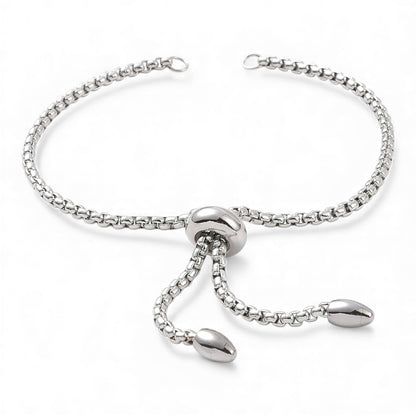 Bracelet coulissant réglable en acier inoxydable 304 - Doré ou Argenté