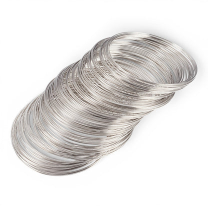 x10 Fil à mémoire de forme pour bracelets – Plaqué or 18 carats véritable ou platine – 60 mm