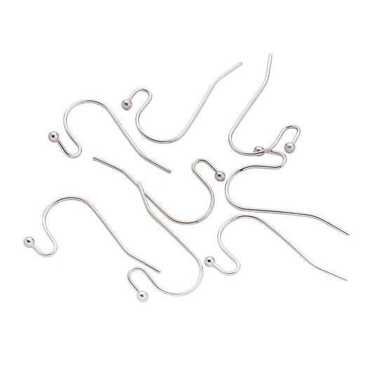 Crochets d'oreilles "S" finition perle