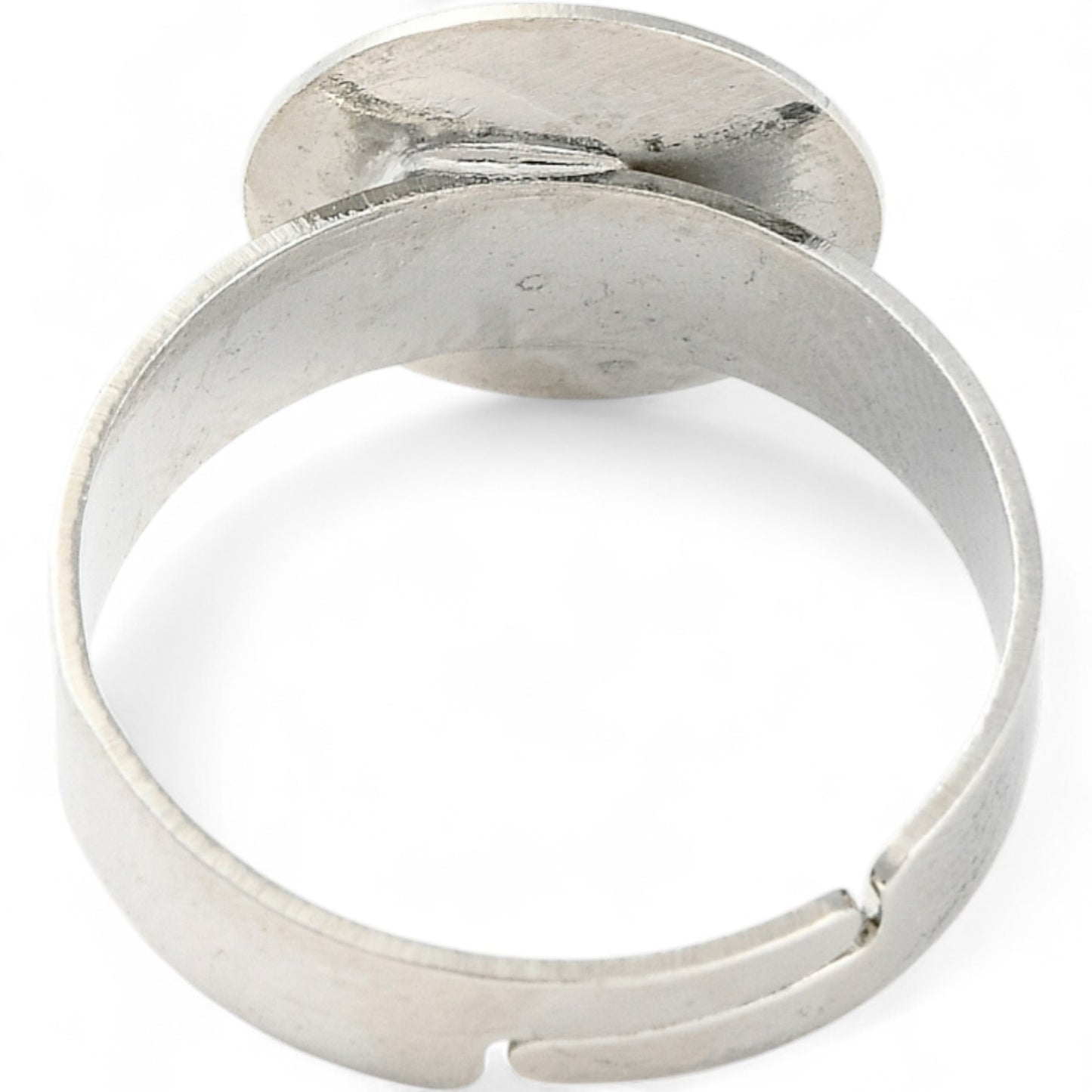 x1 Support de Bague Réglable – Plateau 12 mm – Finition Argenté Foncé