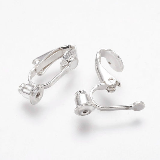 Boucles d'oreilles forme dormeuses, avec trou  pour insérer tige, 19x6mm