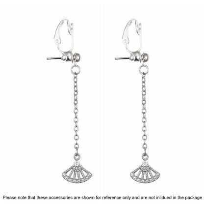 Boucles d'oreilles forme dormeuses, avec trou  pour insérer tige, 19x6mm