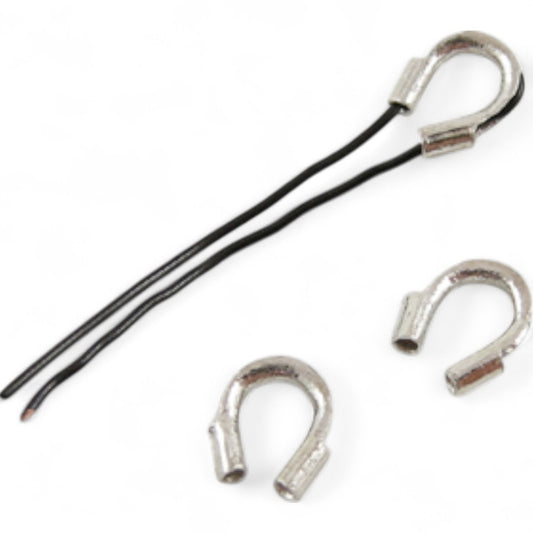 x10 Embouts Ponts en Acier Inoxydable Argenté – 5 x 4,5 mm