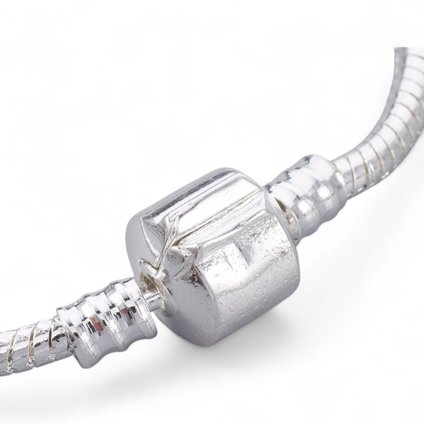 Bracelet base pour perles européennes – Laiton, fermoir intégré, 3 tailles au choix