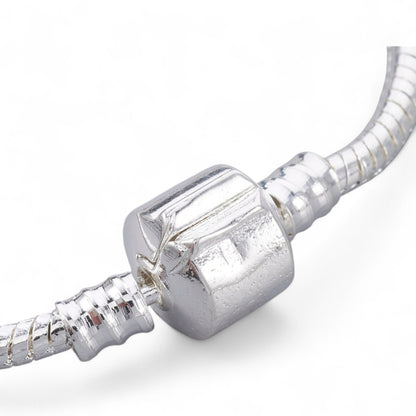Bracelet base pour perles européennes – Laiton, fermoir intégré, 3 tailles au choix