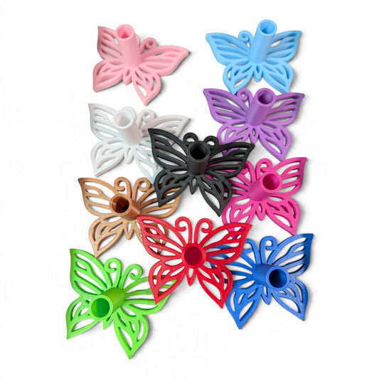 Supports de Stylo en Acrylique – Papillon ou Cœur Ailé – Plusieurs Coloris